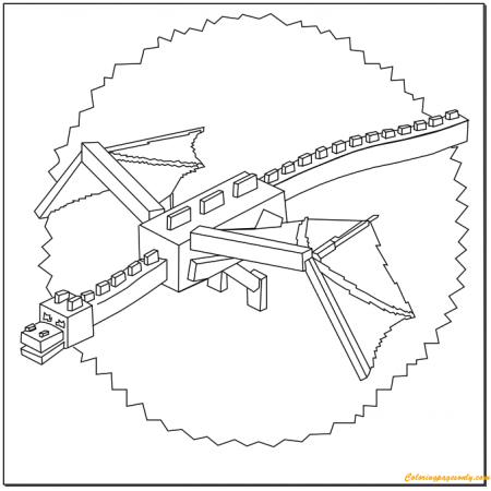 Minecraft Ender Dragon Coloring Page - Free Coloring Pages Online