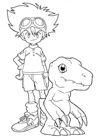 Digimon #Coloring page of #Tai ...
