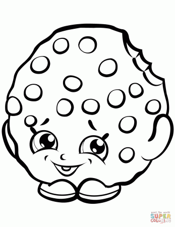 Kooky Cookie Shopkin coloring page | Free Printable Coloring Pages