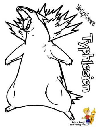 Mega Typhlosion Colouring Pages - Free Colouring Pages