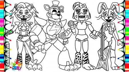 FNAF Security Breach NEW Coloring Pages ...