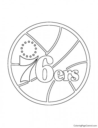 NBA Philadelphia 76ers Logo Coloring Page | Coloring Page Central