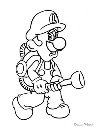 Luigis mansion coloring pages to print