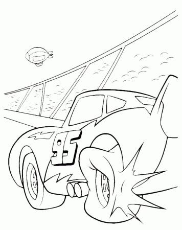 Cars - Lightning McQueen blew a tire