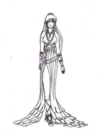 A Manga Figure of Queen Goddess Hera Coloring Page - Free ...