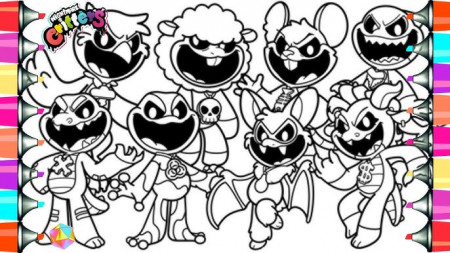 Poppy Playtime Chapter 4 Coloring Pages / How To Color Nightmare Critters /  NCS Music