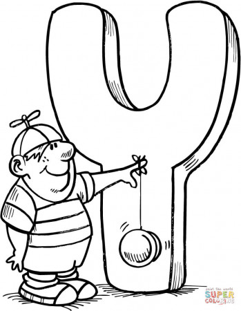 Letter Y is for Yo Yo coloring page | Free Printable Coloring Pages