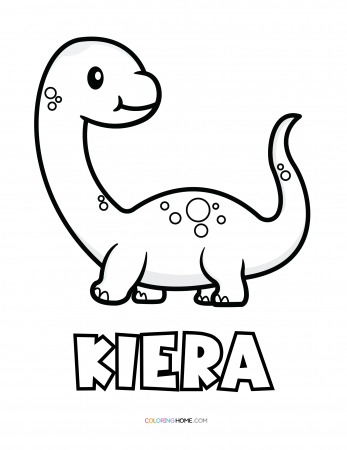 Kiera dinosaur coloring page