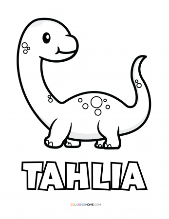 Tahlia dinosaur coloring page