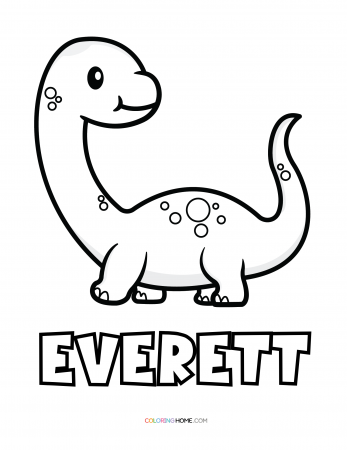 Everett dinosaur coloring page