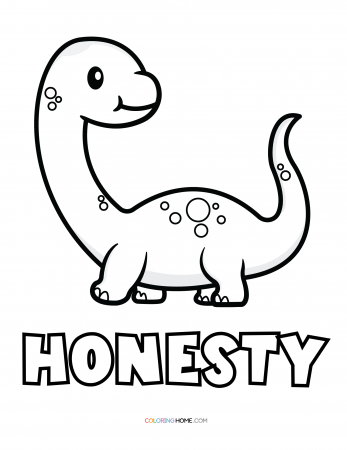 Honesty dinosaur coloring page