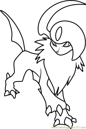 Absol Pokemon Coloring Page for Kids - Free Pokemon Printable Coloring Pages  Online for Kids - ColoringPages101.com | Coloring Pages for Kids