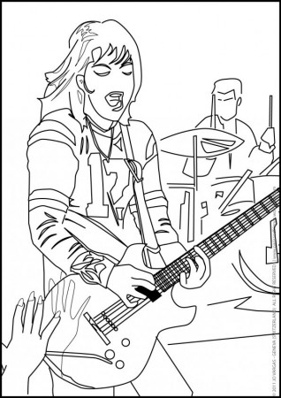 COLORING PAGE FOR REAL KIDS :::::::::::::::::::::::::::: JOAN JETT AND HER  GIBSON MELODY MAKER ELECTRIC GUITAR | Joan jett, Gibson melody maker, Coloring  pages