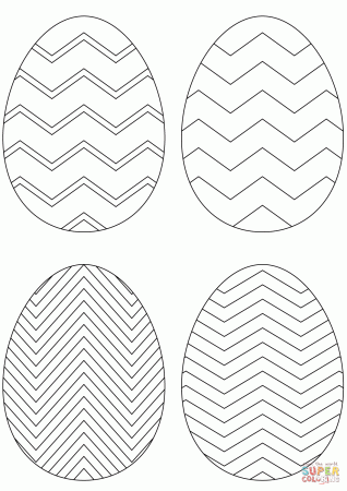 Chevron Easter Eggs coloring page | Free Printable Coloring Pages