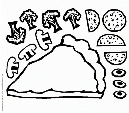 Pizza Coloring Pages for childrens printable for free