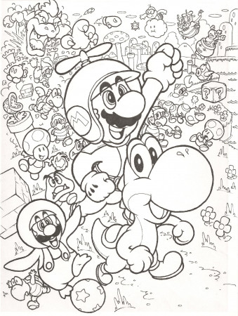 Mario Bros Pictures To Color - Coloring Pages for Kids and for Adults