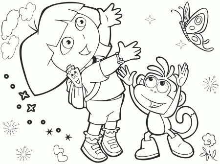 Coloring Pages Need Dora Explorer - GFT Coloring • #22812