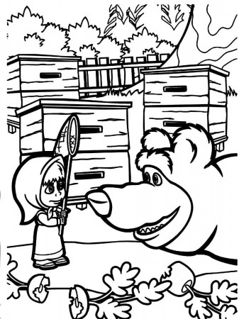 Masha and The Bear Coloring Pages for Your Kids - Coloring Pages ...