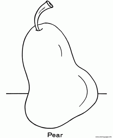 Pear Fruit Sa8f8 Coloring Pages Printable