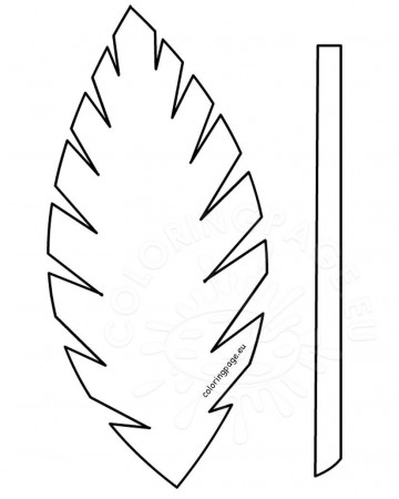 Palm Leaf Template Printable Vastuuonminun Sketch Coloring Page | Leaf  template printable, Leaf coloring page, Leaf template