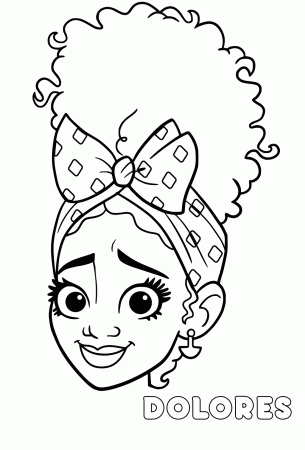 Dolores Madrigal Face Coloring Pages - Encanto Coloring Pages - Coloring  Pages For Kids And Adults