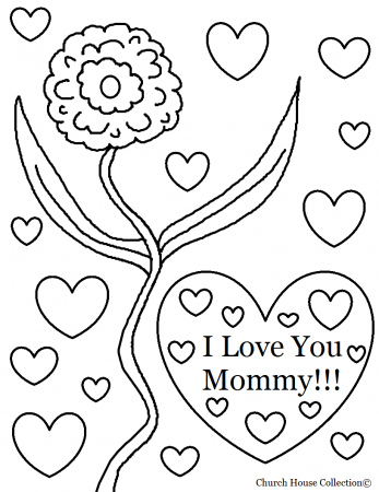 I love you mom coloring pages to download and print for free