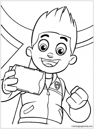 Ryder - Boy Paw Patrol Coloring Pages - Cartoons Coloring Pages - Coloring  Pages For Kids And Adults