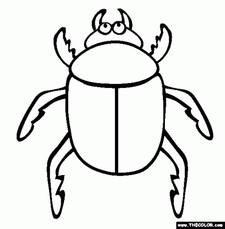 Beetle Coloring Page | Free Beetle Online Coloring