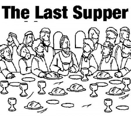 Picture of the Last Supper Coloring Page | Kids Play Color