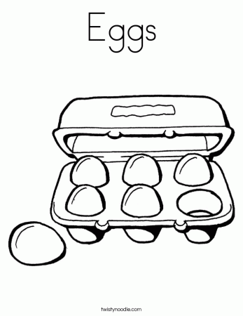 Eggs Coloring Page - Twisty Noodle