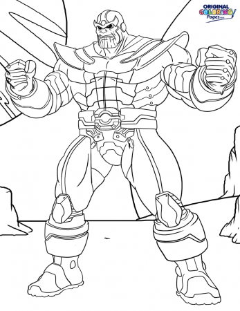 The best free Thanos coloring page images. Download from 39 ...