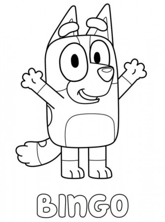Bingo Bluey coloring pages