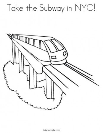Take the Subway in NYC Coloring Page - Twisty Noodle