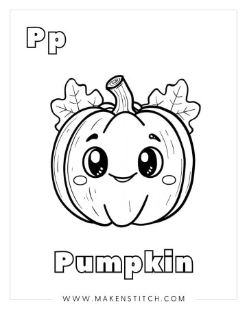 Pumpkin Coloring Pages - Makenstitch