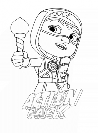 Coloring page Action Pack Treena