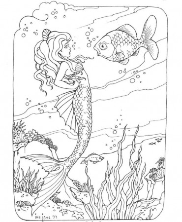Mermaid Coloring Pages. 120 Images to Print | WONDER DAY — Coloring pages  for children and adults