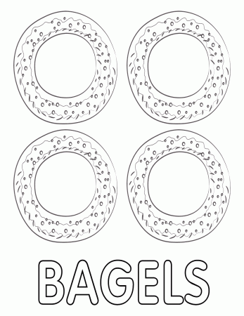 Bagel coloring pages | Coloring pages to download and print