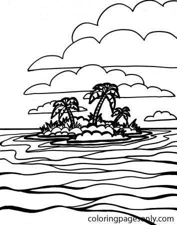 Oasis on the ocean floor Coloring Pages - Nature & Seasons Coloring Pages - Coloring  Pages For Kids And Adults