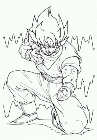 SonGoku - Coloring Pages for Kids · Download and Print for Free ! - Just  Color Kids
