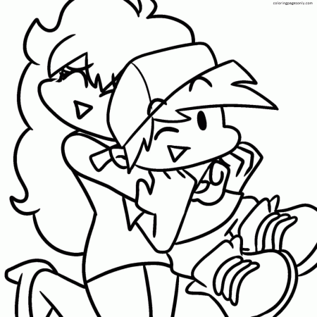 Friday Night Funkin Boyfriend and Girlfriend Coloring Pages - Friday Night  Funkin Coloring Pages - Coloring Pages For Kids And Adults