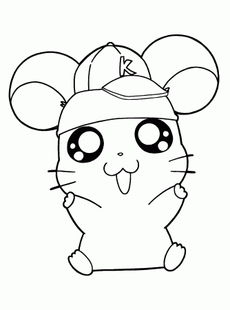 cute hamster colouring pages - Clip Art Library