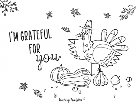 100 Best Free Thanksgiving Coloring Pages - World of Printables