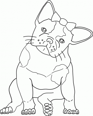 printable french bulldog coloring pages - Clip Art Library