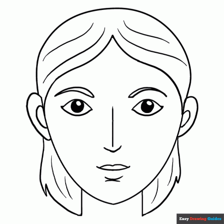 Face Coloring Page | Easy Drawing Guides