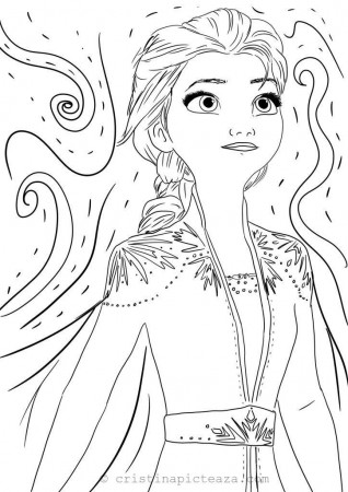 Coloring pages with Elsa in White dress - Frozen 2 – Cristina is Painting |  Frozen para colorir, Pintura frozen, Elsa para colorir