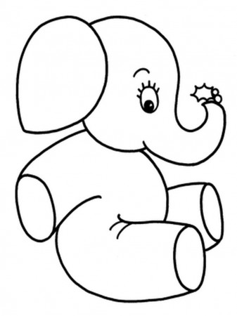 Elephant To Print - Coloring Pages for Kids and for Adults