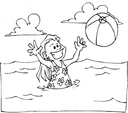 Kid Printables - Beach Coloring Pages