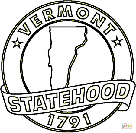 Vermont Statehood coloring page | Free Printable Coloring Pages