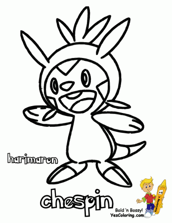 Spectacular Pokemon X and Y Coloring! Chespin!  http://www.yescoloring.com/pokemon-x-and-y.html | Pokemon coloring pages,  Pokemon coloring, Cartoon coloring pages