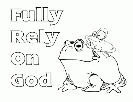 Fully rely on god coloring page